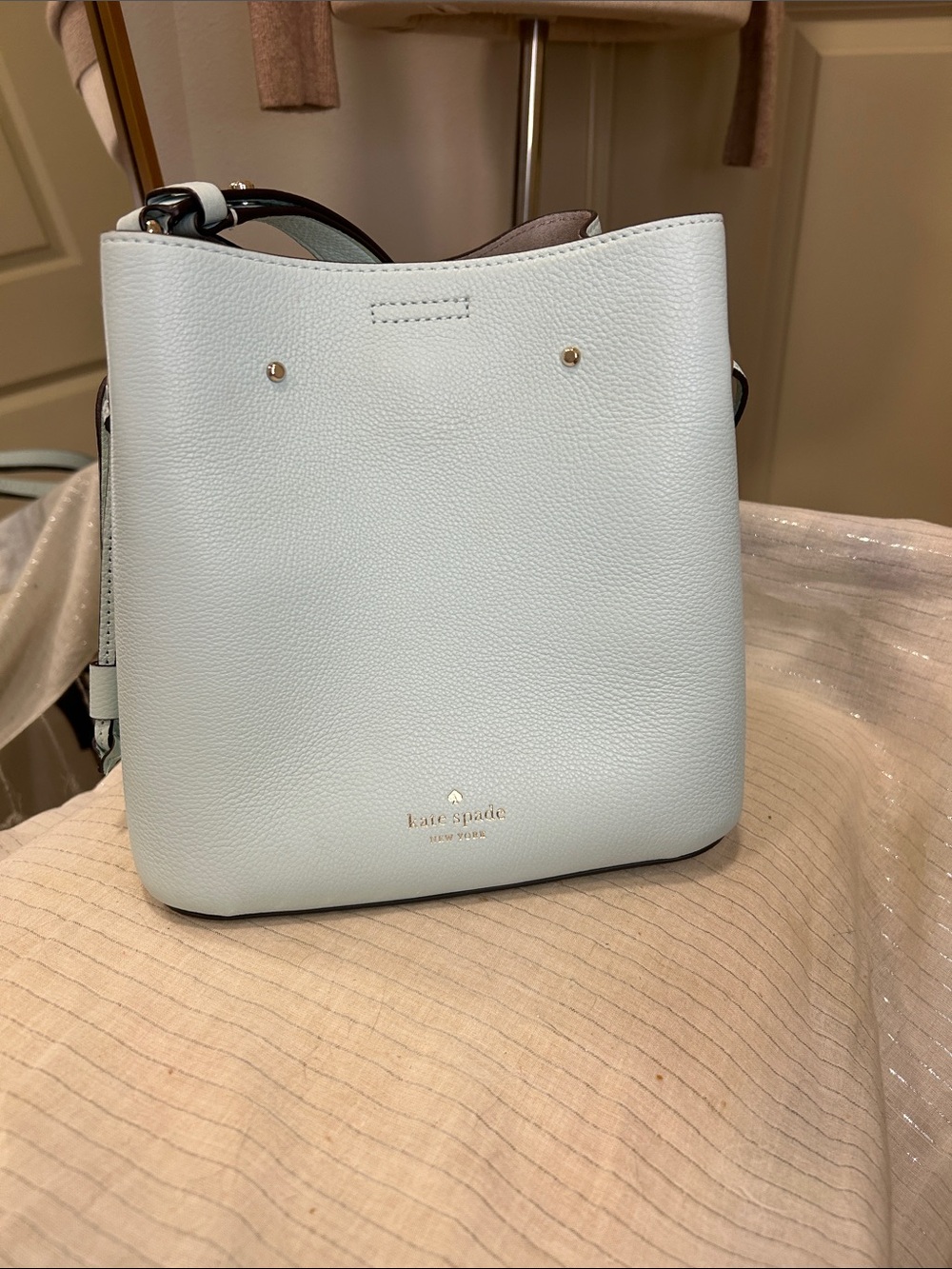 Kate Spade Marti Bucket Bag - Frosted Blue Glow - Picture 8 of 14